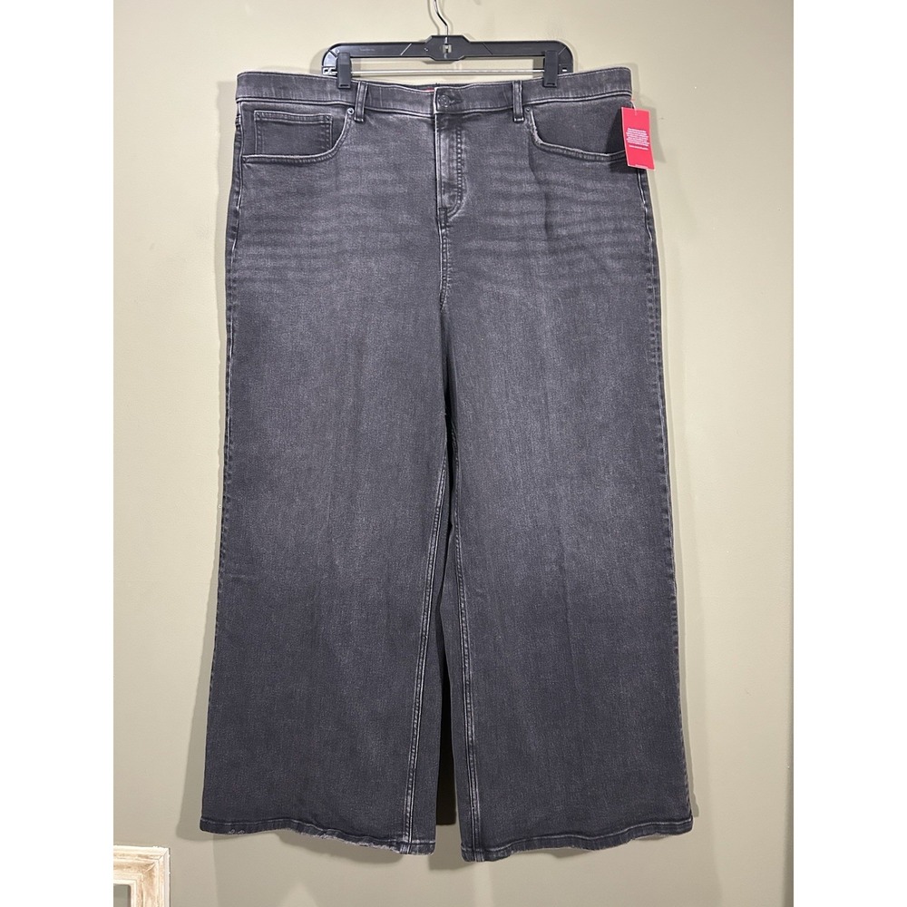 SPANXshape Authentic 360 Wide Leg Jeans Womens 3X High Rise Black Stretch NWT